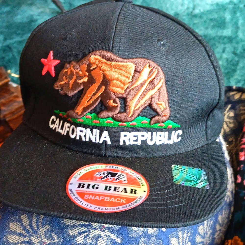 California republic cap Big Bear still has stickers on